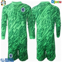 Nizozemska Golmanski Domaci Dres za djecu EP 2024 Dugi Rukav (+ Kratke hlače)